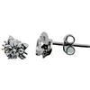 Elegant Cat Elf Stud Earrings Silver Plated White Copper Zircon Earrings for Women Trendy Accessories Gift