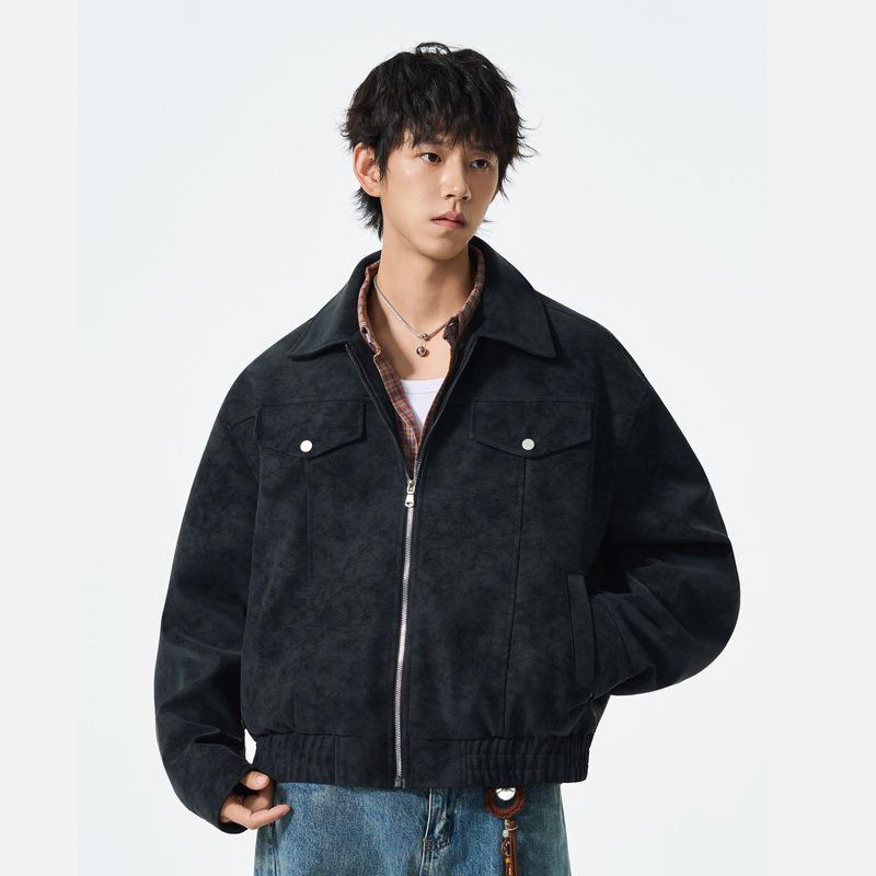 American Retro Barn-Style Unisex Suede PU Leather Jacket - New Autumn/Winter 2025 Casual Workwear Jacket for Men