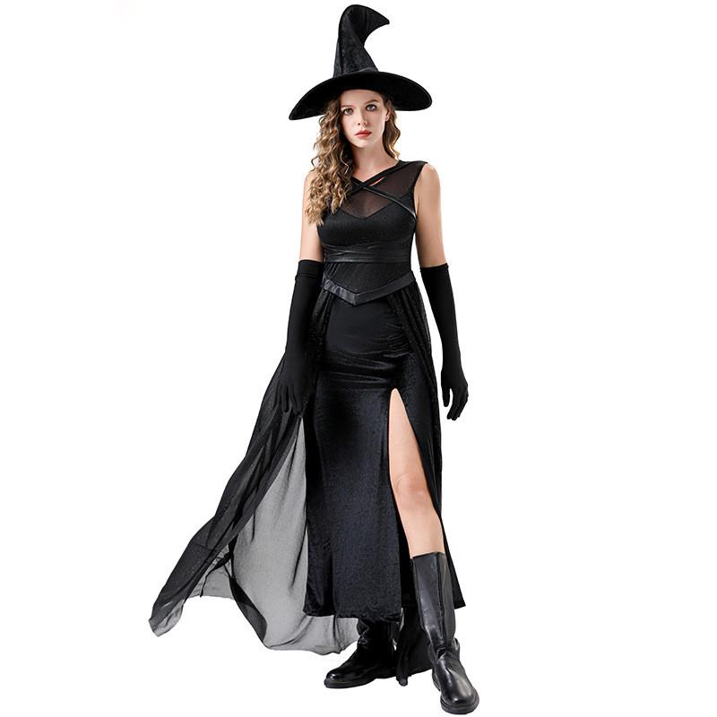 Halloween Wiccan Attire For Women With Stage Ready Polyester Fabric For Costume Party Night