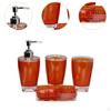 4 Piece Soap Dispenser, Toothbrush Holder, Apartment Essentials, Premium Modern Bathroom Accessory