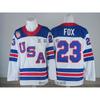 Mens Ice Hockey Practice Jersey USA Team Style Vintage Embroidered Training Uniform Adult Players
