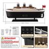 Modello Nave Titanic Umidificatore d'Aria Telecomando Casa 250ml Olio Essenziale Medusa Anello di Fumo Spruzzo Diffusore di Aroma Umidificatori