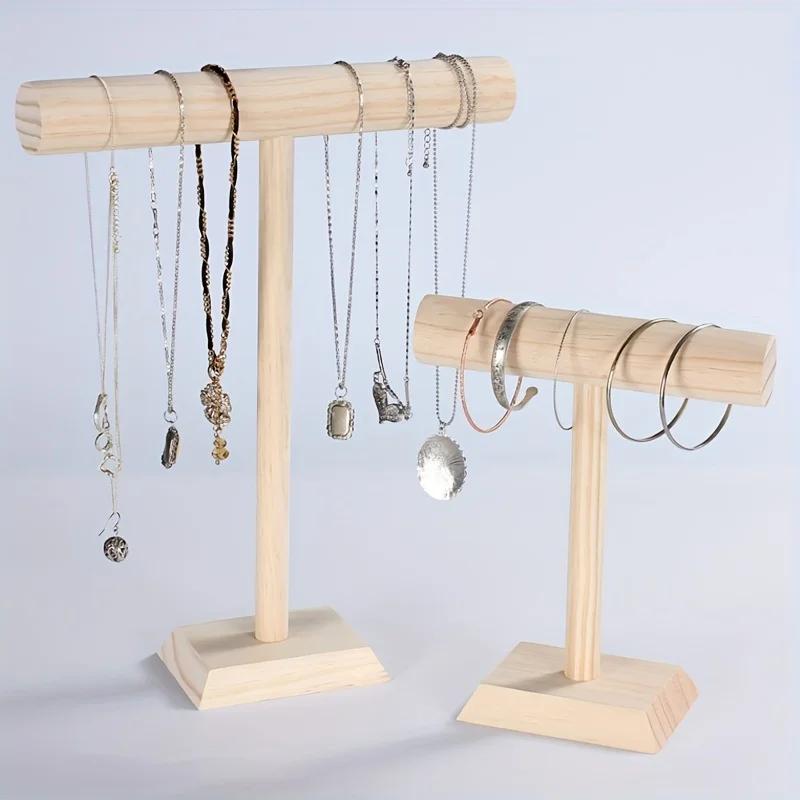 Multipurpose Jewelry Display Stand, Wooden Accessory Organizer for Watches, Ideal for Hair Ties, Headbands, Keychains