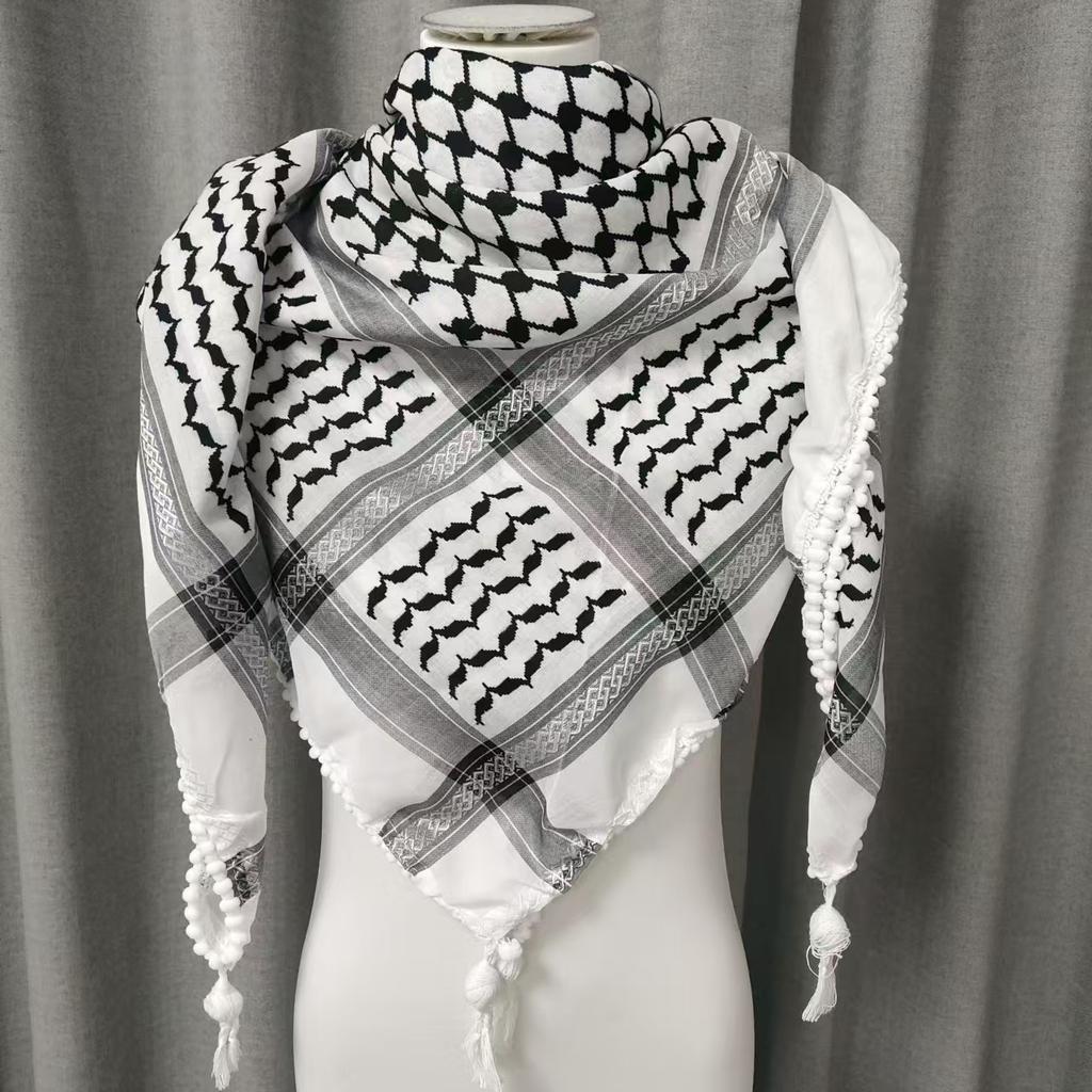 Wysokiej jakości szalik Palestyna Keffiyeh Arabski Kuffiyeh Palestyński Wrap Shemagh Szalik Hidżab Palestyna dla Mężczyzn W magazynie