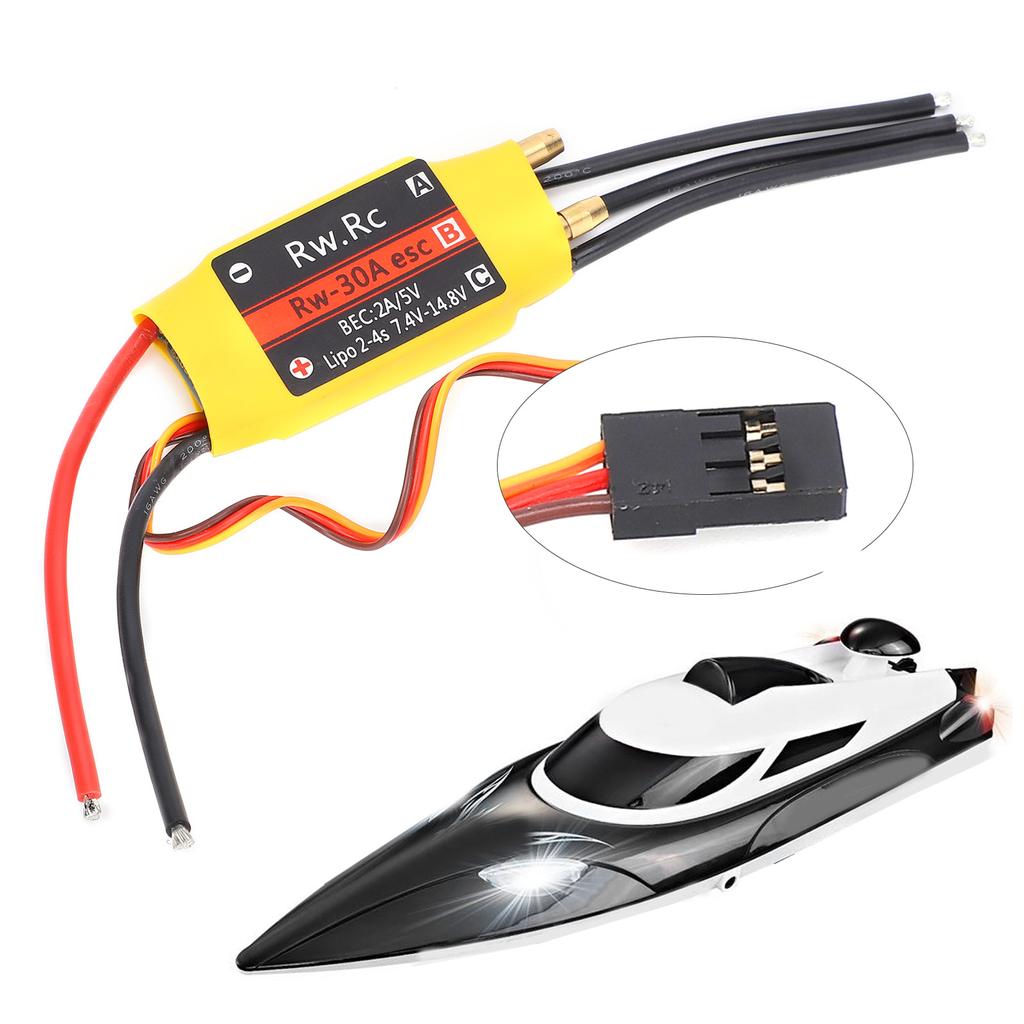 30A ESC Brushless Water Cooling Electric Speed Controller ESC for RC Boat Model