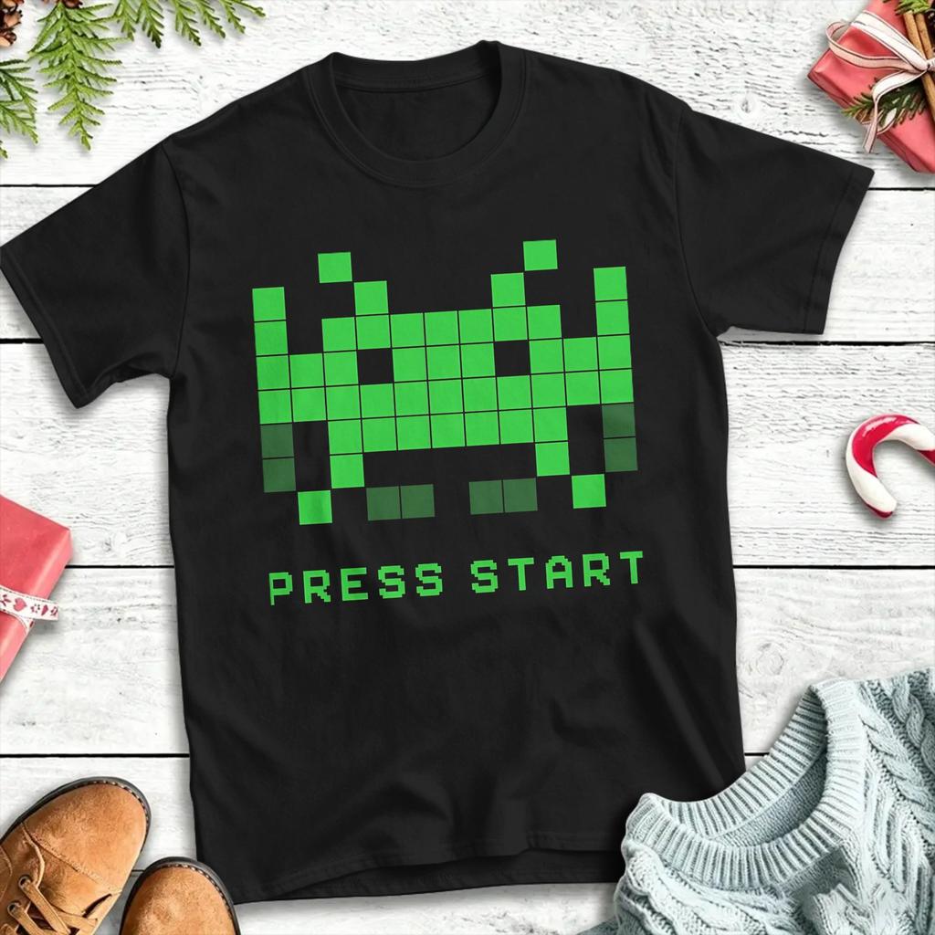 Space Invaders TShirt Summer Trending TShirts Unisexs 100 Cotton ONeck 4XL 5XL 6XL Top Tees Short Sleeve Awesome Tshirt