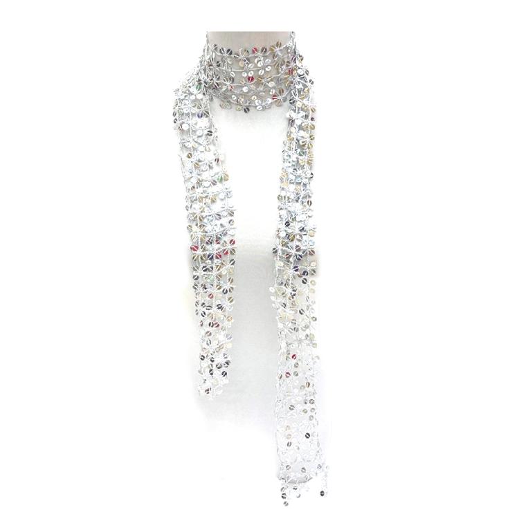 Woman Masquerades Sequins Scarf Outdoor Decorative Blingbling Sequins Collar