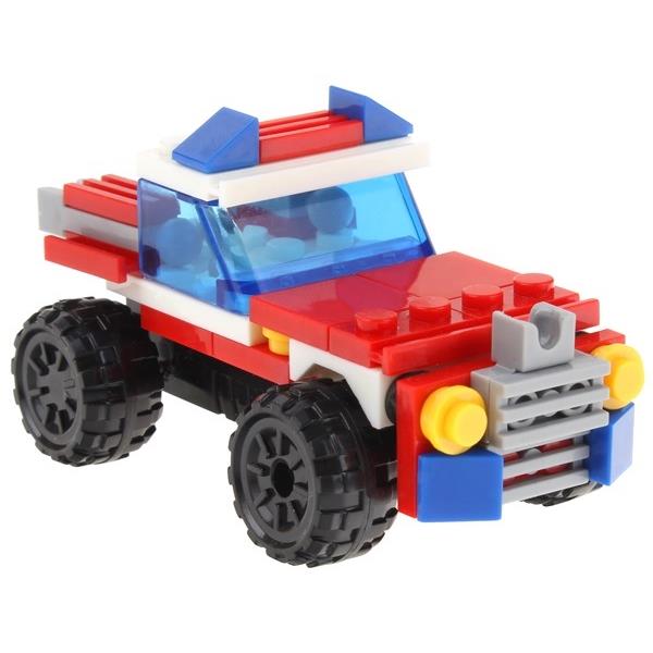 2-in-1 Building Blocks Fire Department Fire Pickup