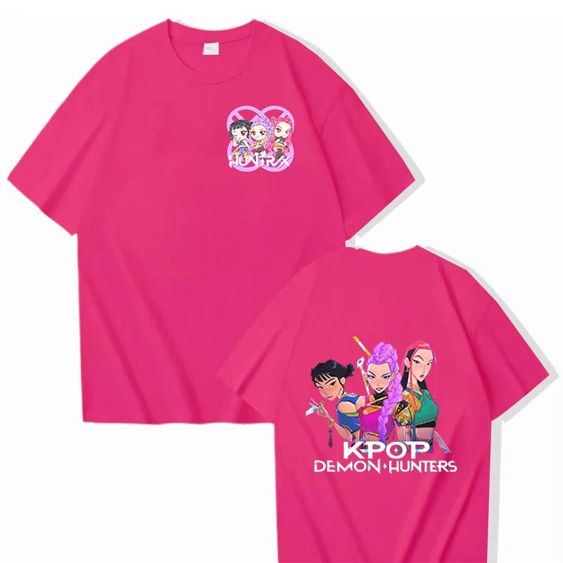 KPop Demon Hunters Cartoon Graphic T Shirt Men Women Clothing Harajuku Y2k Oversized T-shirts Summer Casual Short Sleeve T-shirt