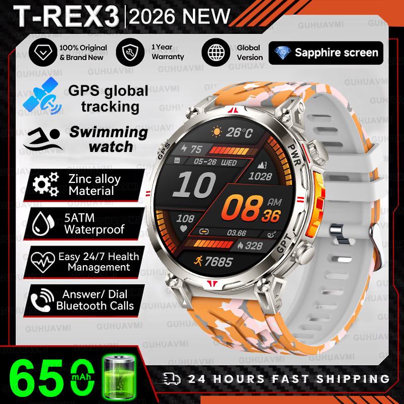 New Military Ultra GPS Compass Smart Watch For Outdoor Sports 5ATM Waterproof Heart Rate 650mAh Battery Smart Watch GPS Sports Watch