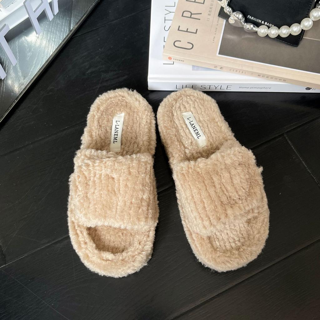 Korean Autumn and Winter New Versatile Warm Cotton Slipper