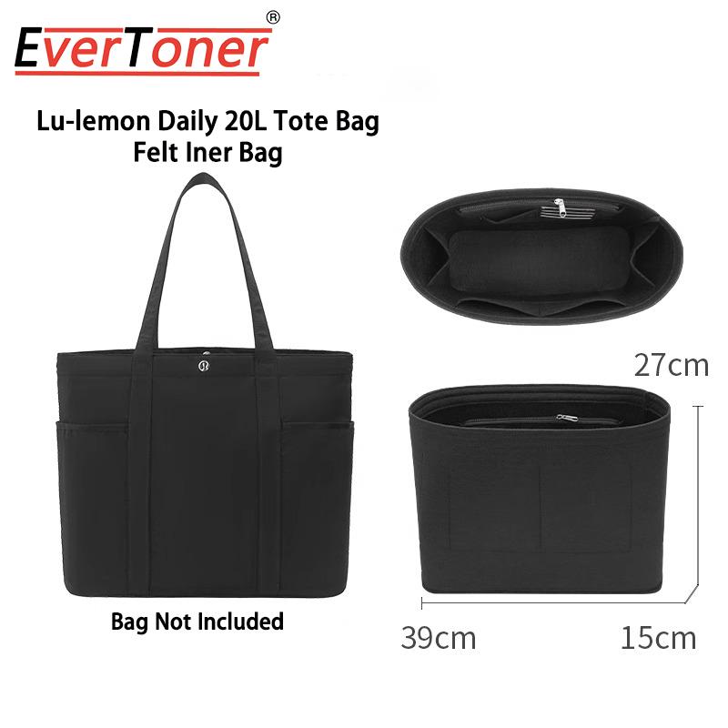 EverToner Felt Insert Inner Bag Organizer Fits For Lu-lemon Daily 20L Tote Bag Purse Organizer Handbag Storage Bag