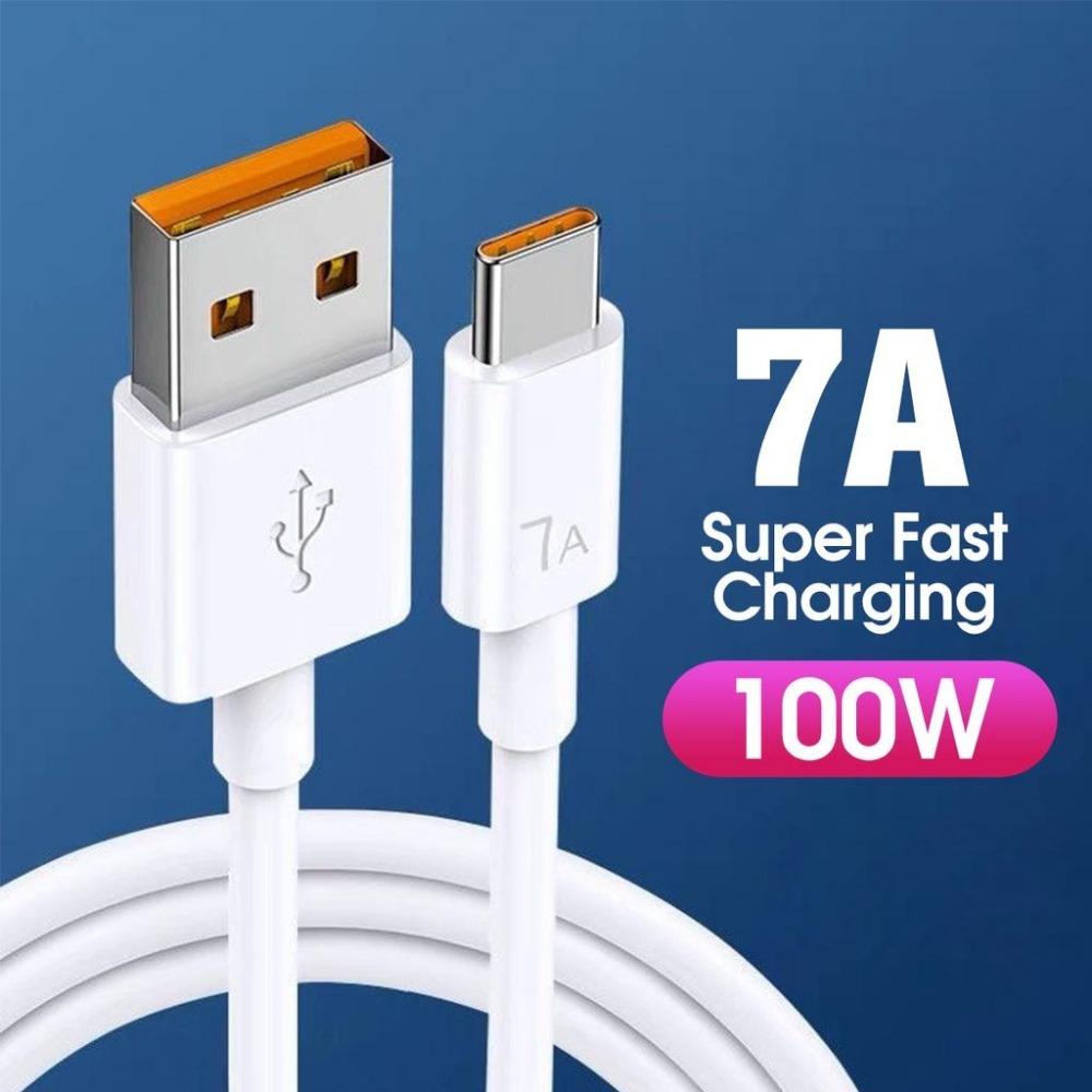 Καλώδιο φόρτισης 1M 2M Super Charging USB σε Type-C Καλώδιο φόρτισης 100W 7A Fast Charge Data για Huawei Xiaomi Quick Chager