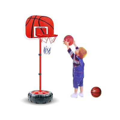 Taeku Mini Basketball Hoop, Kids' Basketball Set with Adjustable Height and Two Balls (14cm & 16cm), Portable and Stable for Indoor and Outdoor Use,