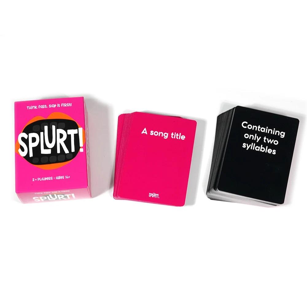 Splurt Think Fast Say It First Portable Party Card Travel Board Game Birthday Gifts