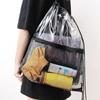 Foldable Drawstring Backpack Large Capacity Jelly Bag Casual PVC Transparent Bag  Sports
