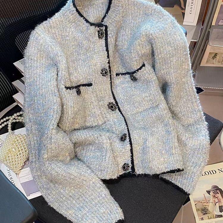 French Fragrant Short Cardigan Coat Women Spring 2023 High End Celebrity Temperament Spring and Autumn Sweater Cardigan Female