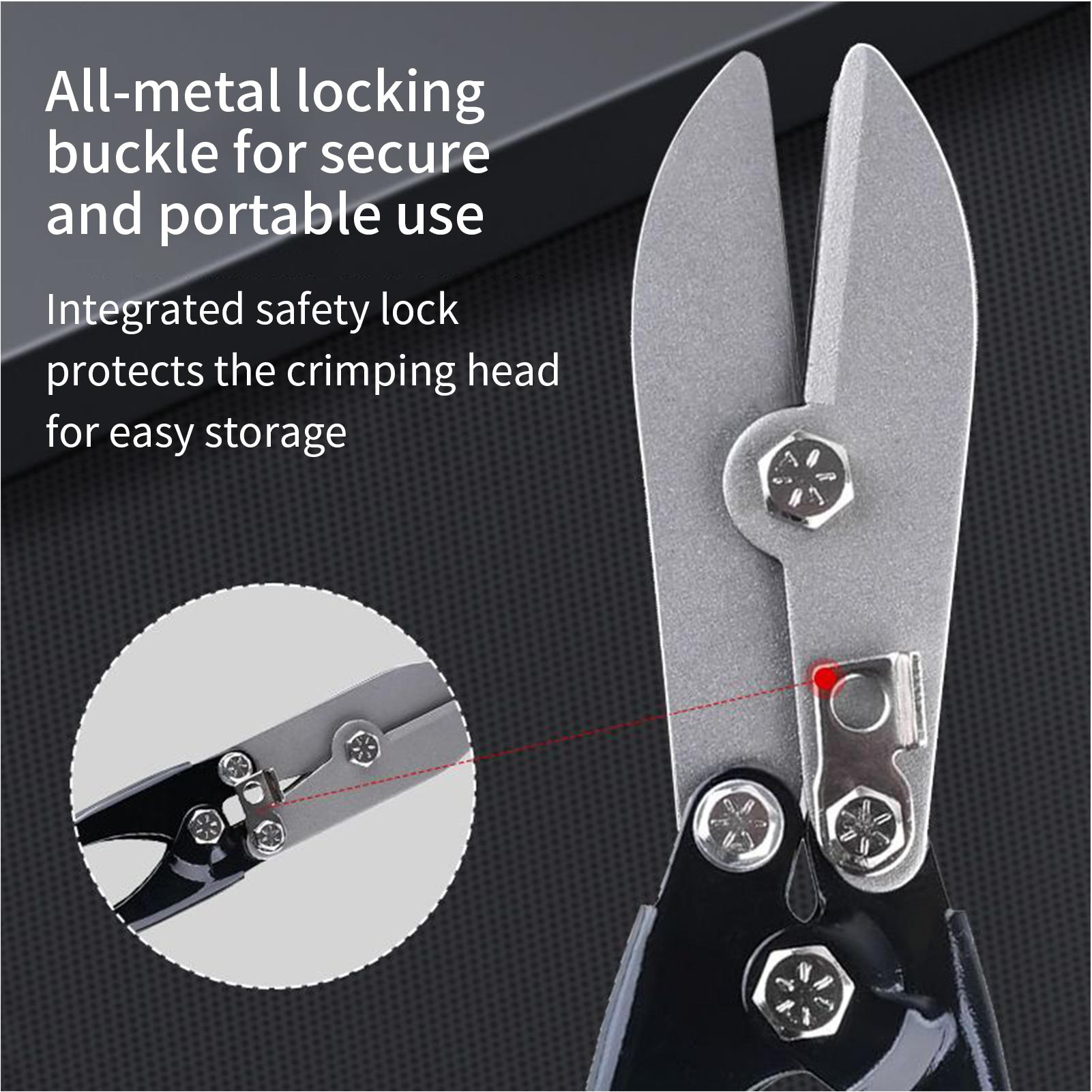 Sheet Metal Crimper Heavy Duty 5-Cutter Bender Downspouts Crimper Gutter Hand Tools for Stove Pipes Ductworks Electrical System