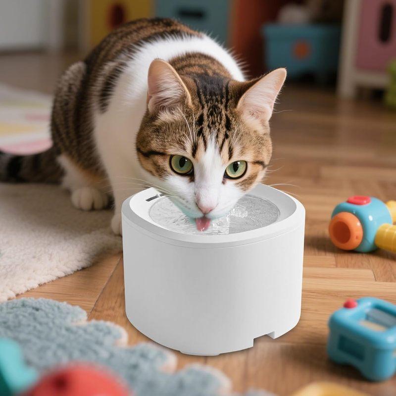 Cat Water Bowls Fountain - USB Powered Quiet Automatic Bowl | Cat Drinking Fountain Water Dispenser - for Kitten Puppy Dog Indoor Home Apartment