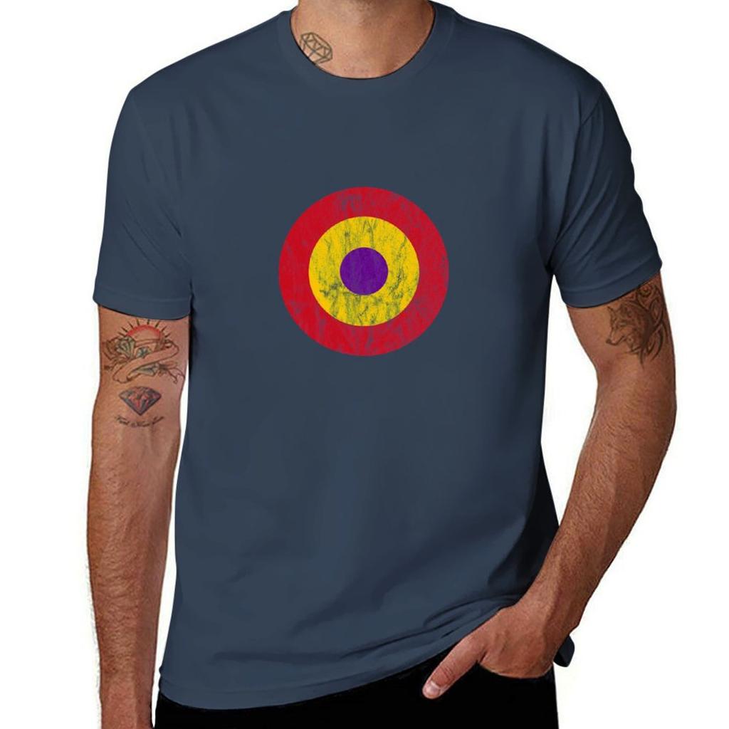 Spanish Republican Airforce Roundel T-Shirt Summer Clothes Anime Clothes Fruit of the Loom Mens T Shirts