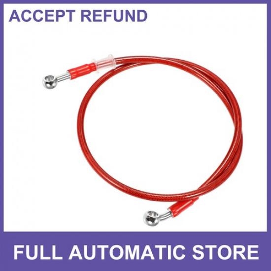 

100cm 3937 10mm ID Motorbike Hydraulic Brake Line Oil Hose Pipe 28° 0° Red