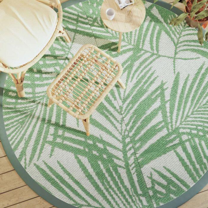 Tapis d extérieur ARAKIL vert Ø200 cm PP
