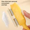 Self Cleaning Cat Hair Remover Brush Knot Removes with Release Button Flea Comb Pet Supplies Multifunctional