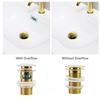 Bathroom Sink Stopper Washbasin Pop Up Drain Plug Cover Waste Pipe Drainer With Or Without Overflow For Bath Accessories