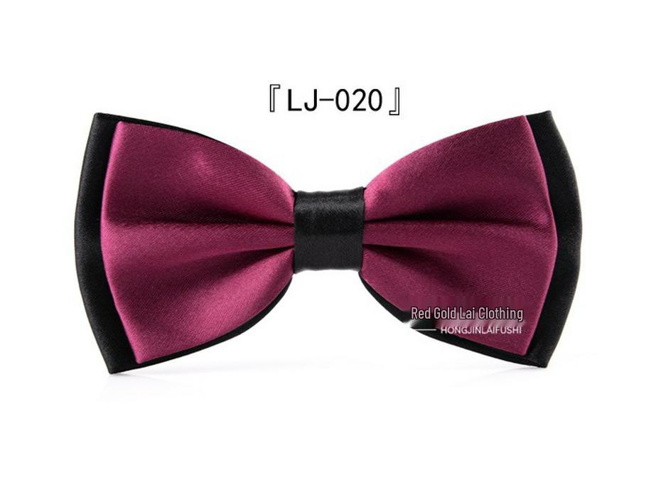 Men's Korean Style Color Block Bow Tie - Custom Business Casual & Formal Fashion Accessory