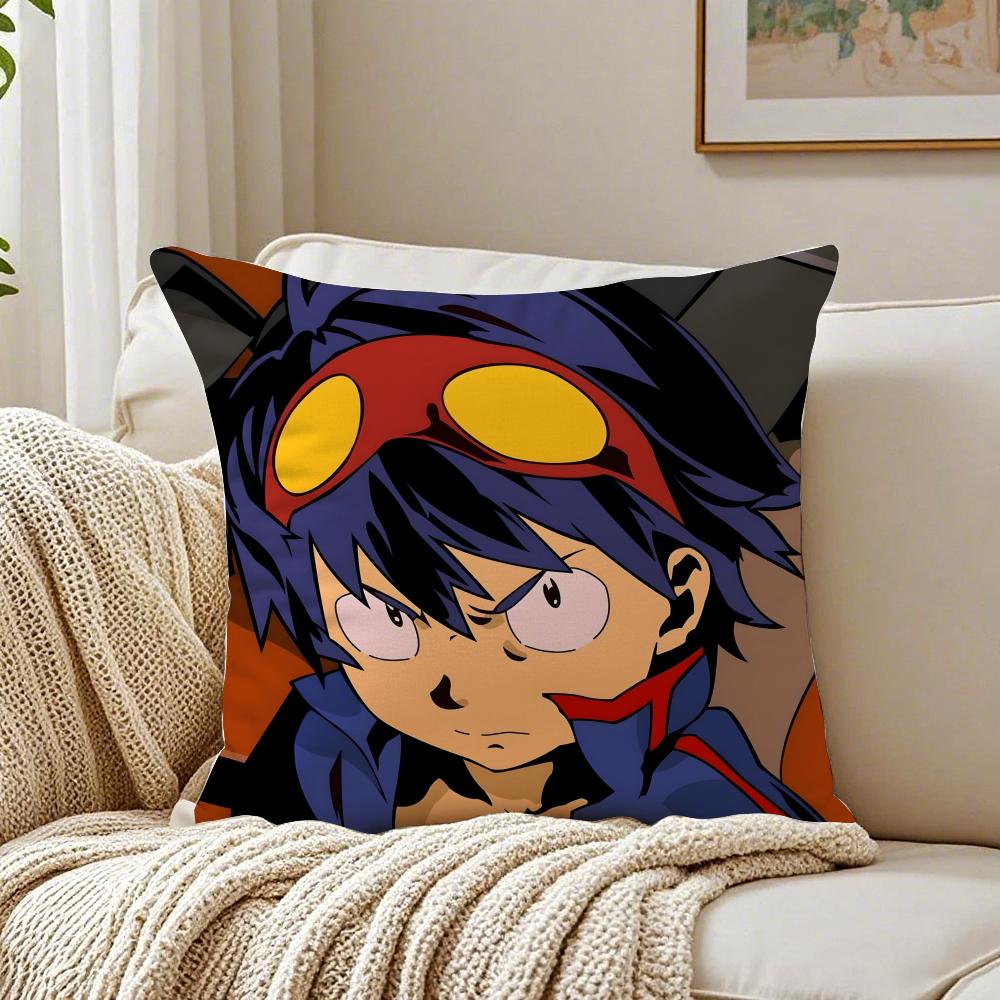 Anime explosive GGurren LLagann Cushion Cover Pillowcase Antidustmite living Room Sofa Decor Cushion Room