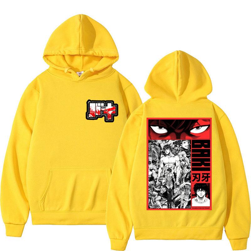 Japanese Anime Baki Hanma The Grappler Hoodies Men Women Harajuku Vintage Manga Long Sleeve Casual Oversized Fleece
