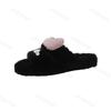 Fashion Women Cotton Slippers Autumn Winter New Fashion Outdoor Non Slip One Word Slippers Lightweight Comfortable Soft Sole Plush Shoes