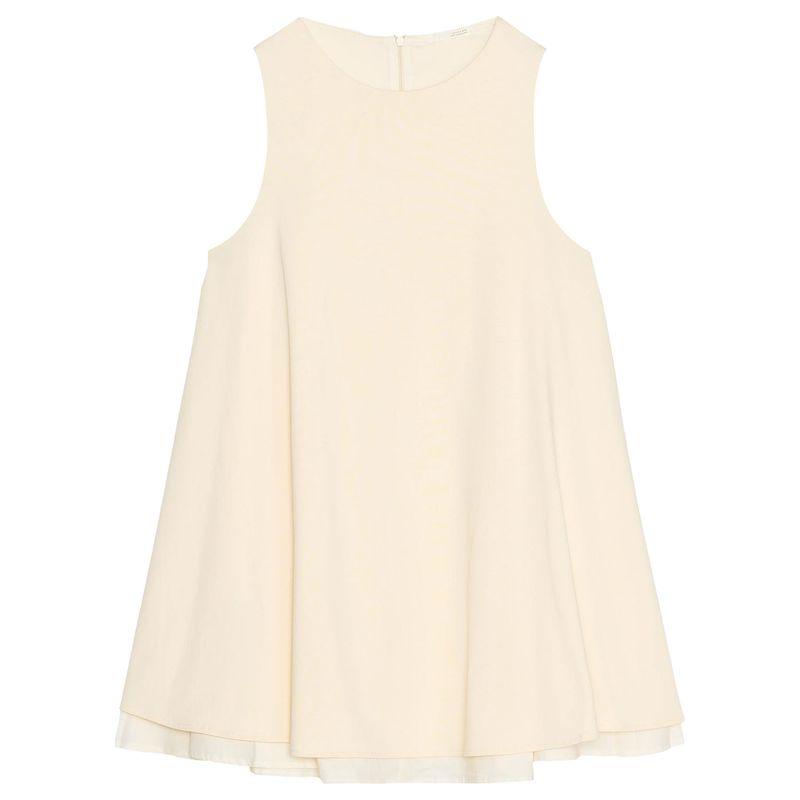 Zaprha 2025 New Arrival Fashion Beautiful Wide Swing Round Neck Sleeveless Short Version Dress Covering Belly Thin 4174016