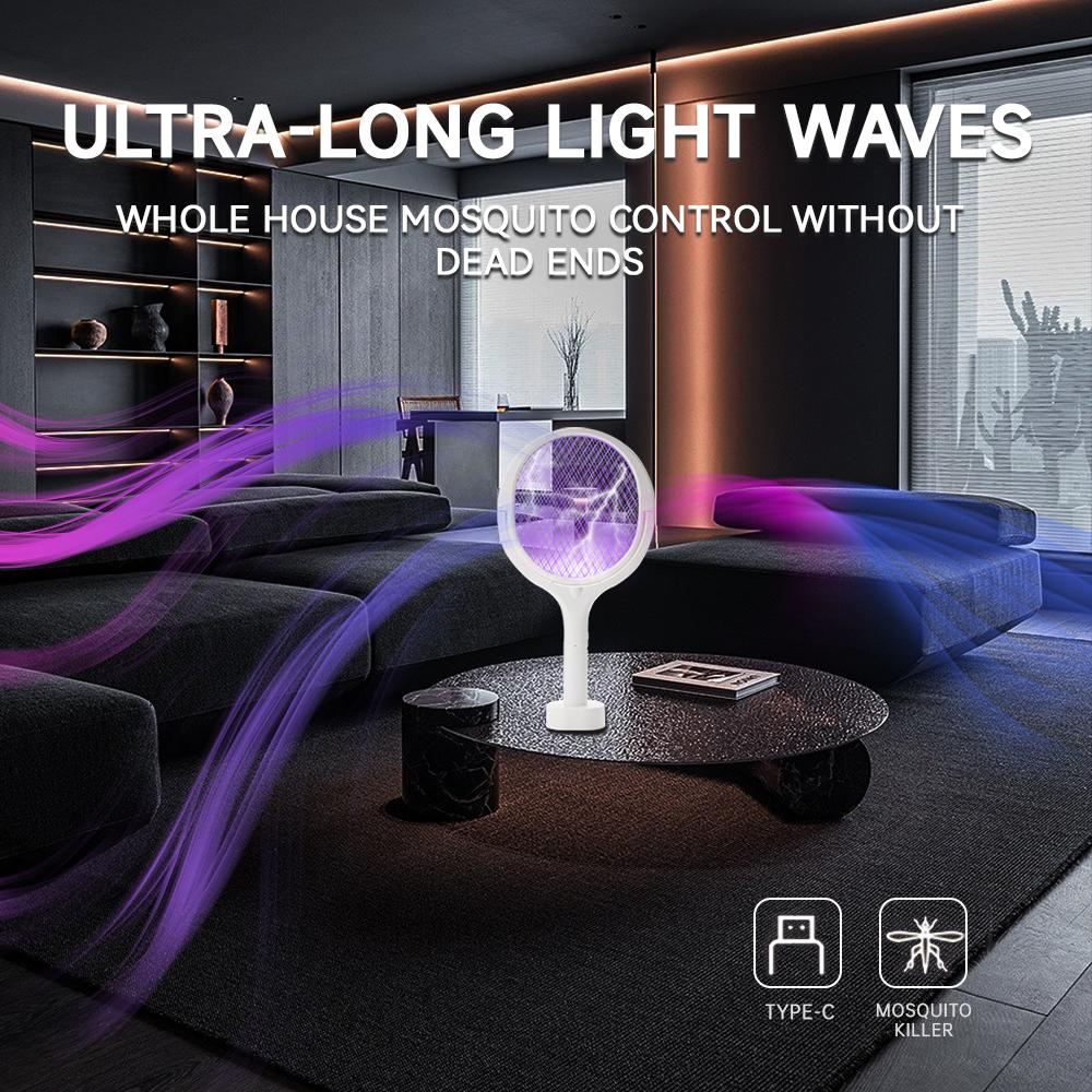5In1 3500V Mosquito Killer Lamp USB Rechargeable Multi Angle Adjustment Electric Bug Zapper Home Intelligent Mosquito Swatter