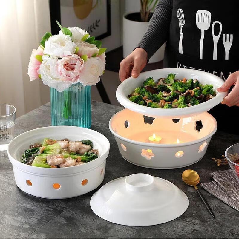 Huiliang Ceramic Insulated Fish Platter & Warmer Set