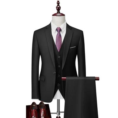 Herrkostym i tre delar, smal passform: Business Casual, Professionell, Brudgums-/Best Man-Smoking.