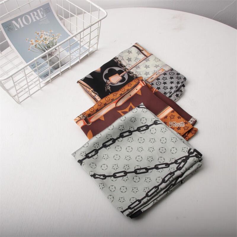 Women's Robin Print Chiffon Square Scarf