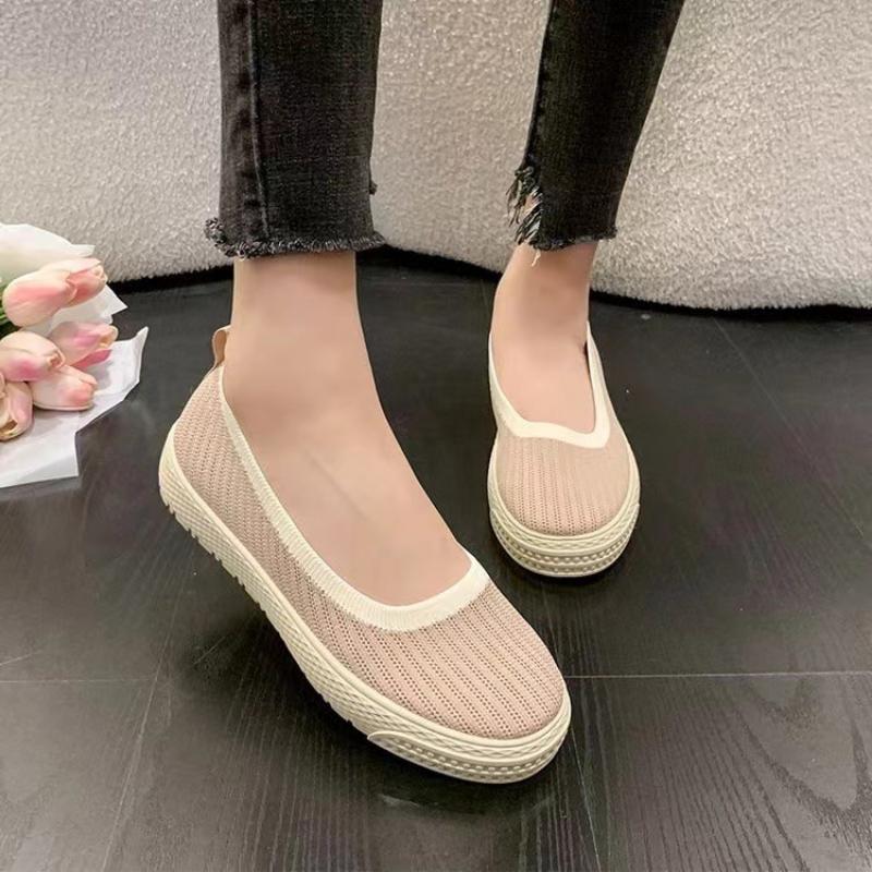 Dámské letní boty rybářky s kulatou špičkou a mělkým výstřihem, na silné podrážce, pohodlné, prodyšné, nazouvací, ležérní boty