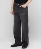 Chambros Trendy Wide Denim Pants [Deep Gray]