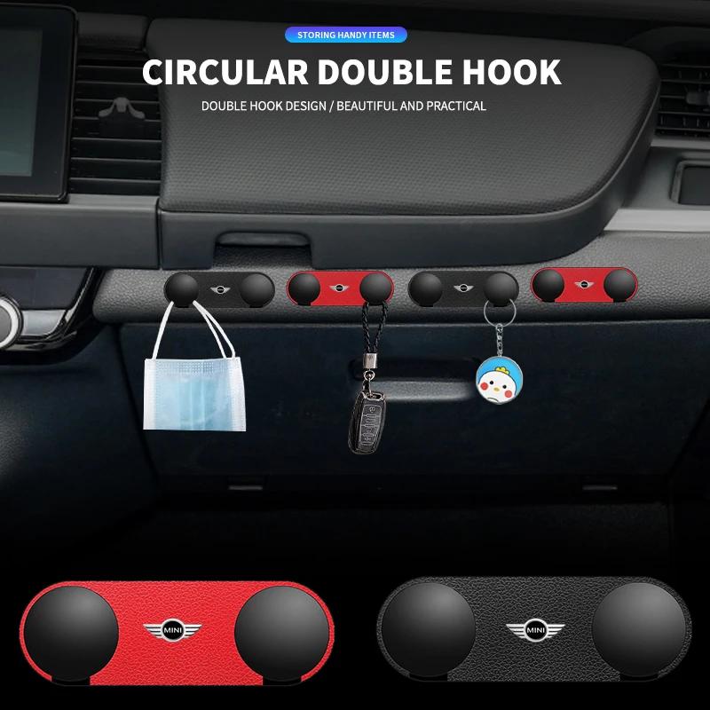 UFN5 Car Interior Double Hook Organizer Back Seats Headrest Hanger Hook For BMW Mini Cooper R56 R50 R53 R60 2011 2012 2013 2018 2019