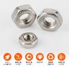 Winova M4 Hex Nuts, 304 Stainless Steel, 0.7mm Thread Pitch, 3.2mm Height, 7mm Hex Width, Mini Size Hex Nuts for Precision Machinery, Corrosion Resist