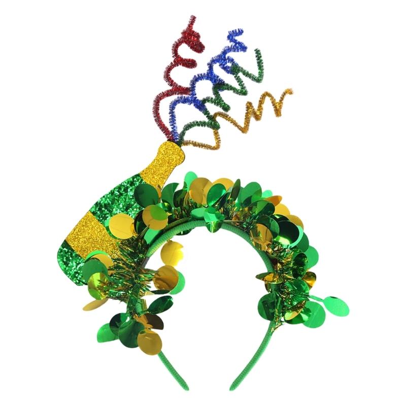 Festival Shamrock Striped Headband for Patrick's Day Ideal for Parties Decorations and Favors Headbands