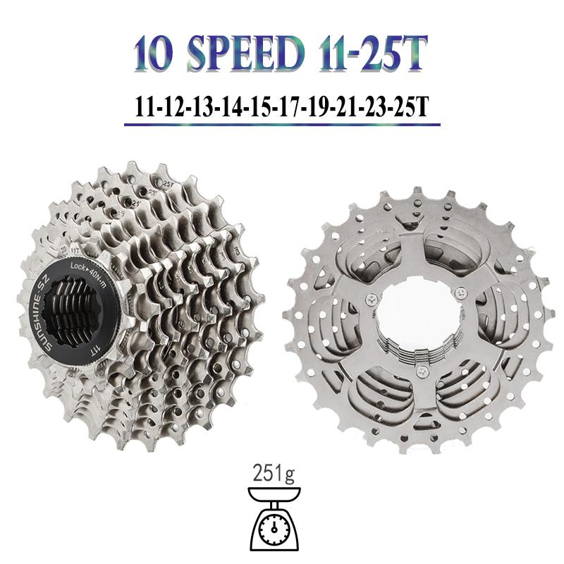 SUNSHINE Road Bike Freewheel 8 9 10 11 12 Speed Cassette 11-23T/25T/28T/30T/32T/34T K7 Bicycle Flywheel Sprocket for SHIMANO