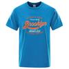 Letter, Brooklyn, New York City, Usa T Shirt Men Fashion O-Neck Tshirts Summer Cotton Tops Fashion Loose Street Hip Hop T-Shirts