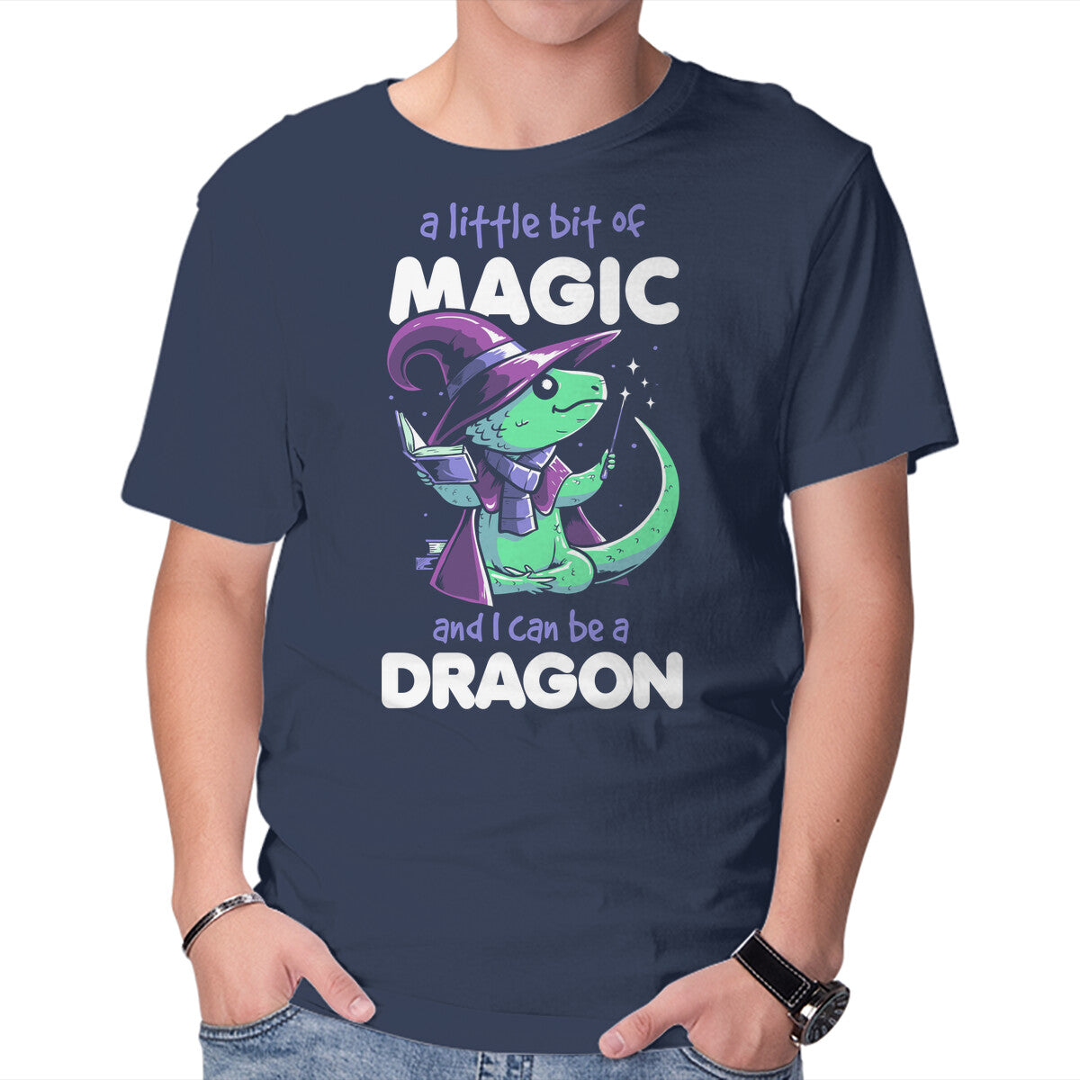 Unisex Crew Neck T-Shirt I Can Be A Dragon Graphic Short Sleeve Casual Tee XXL