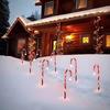 5PCS Solar Candy Cane Lights Outdoor Christmas Decorations Christmas Decorative Lights for Garden Patio Lawn Or Yard Decoration
