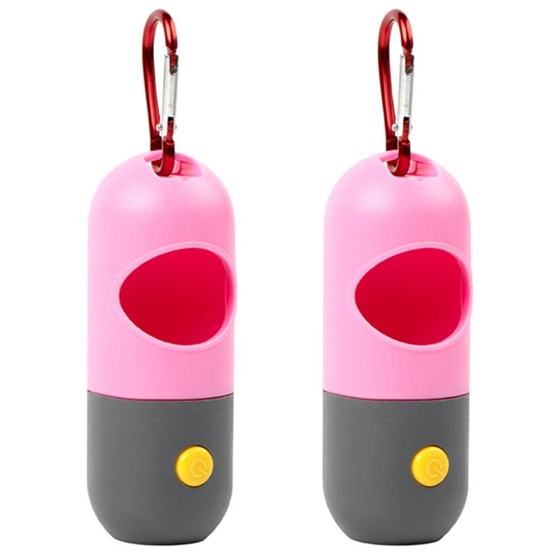 LED Illuminated Dog Poop Bag Dispenser for Safe Nighttimes Dog Walks Ensuring Pet Safety and Easy Bag
