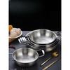 Stainless Steel Cookware Saucepan Dry Pots with Handle Home Cooking Paella Pan Seafood Rice Pot Picnic Snack Plates