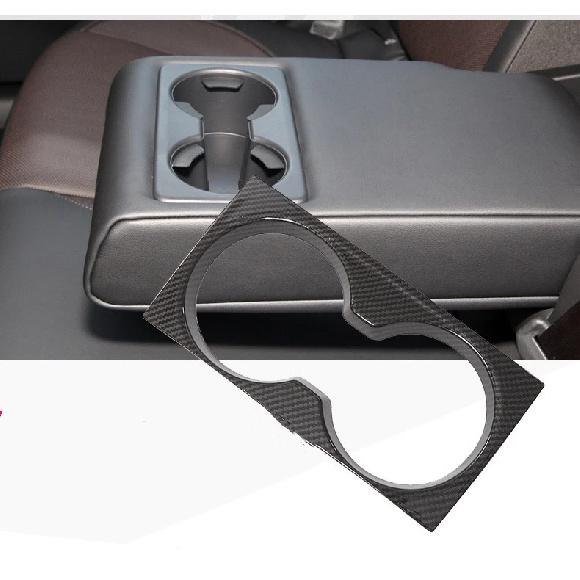 For Mazda 3 Axela  Car Central Console Water Cup Cover Sticker Trim    ABS Plastic Carbon Fiber Style