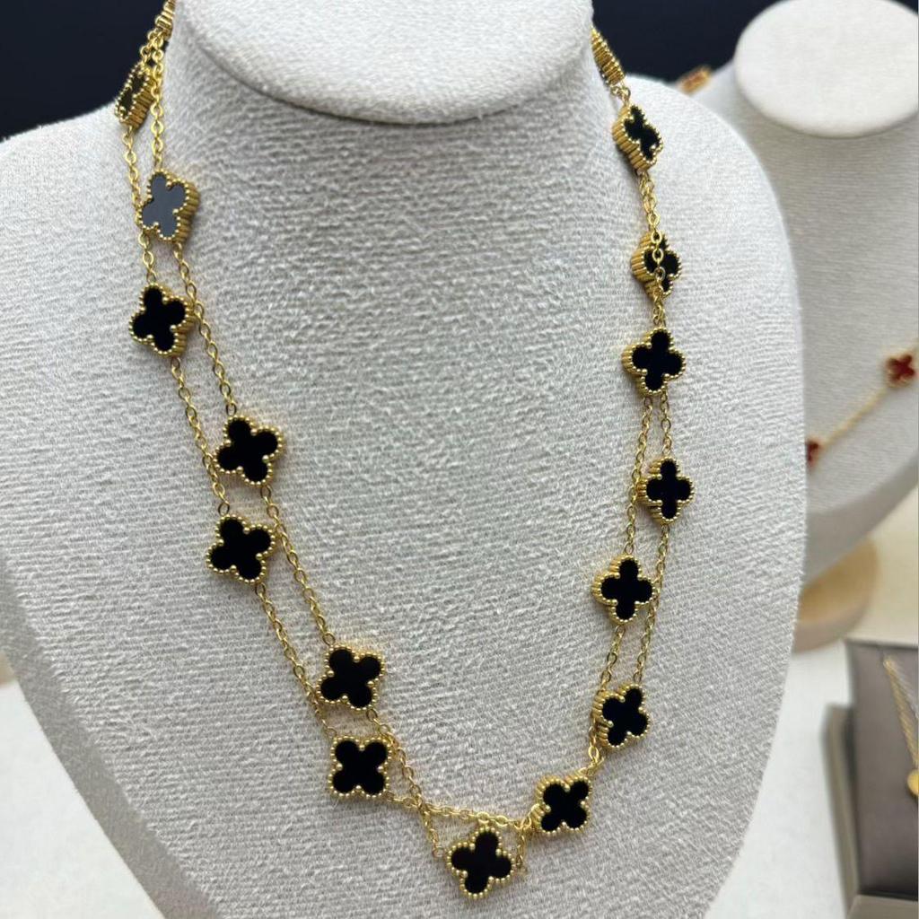 Nuevo Collar de Flor de Trébol 20 - Collar Clásico de Trébol de Cuatro Hojas de Lujo de Gama Alta